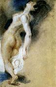 Eugene Delacroix Female Nude, Killed from Behind oil painting reproduction